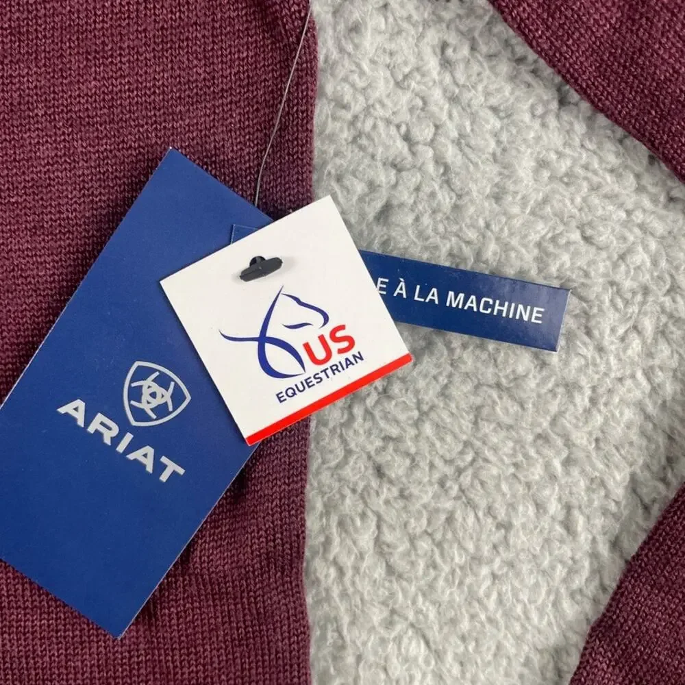 ARIAT Women's X-Small Purple Wool Acrylic Trigger Intarsia Long Sleeve Sweater